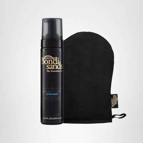 Bondi Sands Ultra Dark Self Tanning Foam + Application Mitt | Includes Lightweight Sunless Foam + Reusable Mitt for a Flawless Finish ($32 Value)