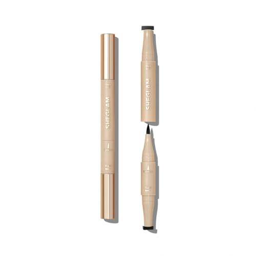 SHEGLAM Get Foxy Eye Stamp & Liner Pen 3 In 1 Waterproof Liquid Eyeliner Pencil Cat Eye Smudge-Proof Long-Lasting