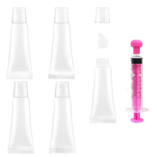 Empty Lip Gloss Tubes 10ml Refillable Bottles 5-Pack