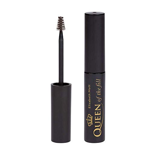 Elizabeth Mott Eyebrow Gel Makeup - Queen of the Fill Brow Tint and Filler - Brush to Fill in Eyebrows and Cover Gray Hairs, Water Resistant, Long Lasting - Cruelty Free, Auburn, 4 g