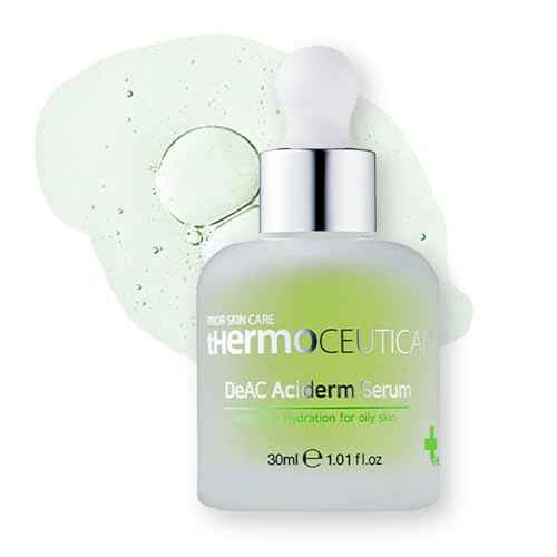 tHermoCEUTICAL DeAC Aciderm Serum - Targeted Adult Acne Solution, Sebum Reduction, Oil-Water Balance, Glowing Skin Promoter, Optimal Hydration Care, Lightweight & Refreshing Formula, 1.01 fl. oz