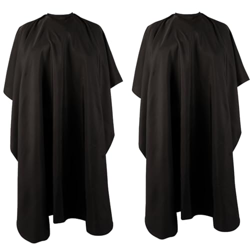 Professional Hair Cutting Cape 2 Pack with Adjustable Snap Closure - Salon Barber Cape
