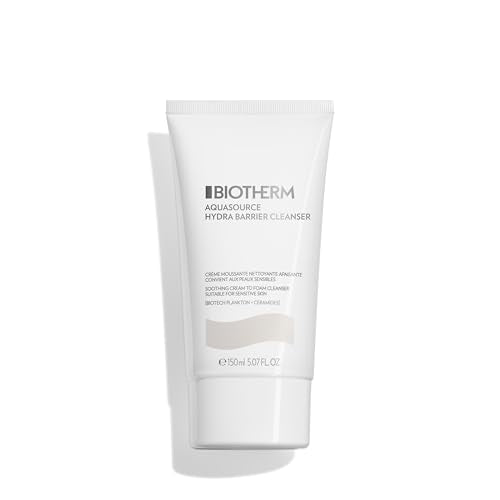 Biotherm Aquasource Hydra Barrier Cleanser To Soothe And Strengthen The Skin Barrier From The Very First Use, With Biotech Plankton, Bio-Ceramides, And Vitamin B3, 5.1 Fl.Oz.