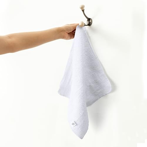 Textila Terry Wash Cloths 12x12 – Pack of 10 White Cotton