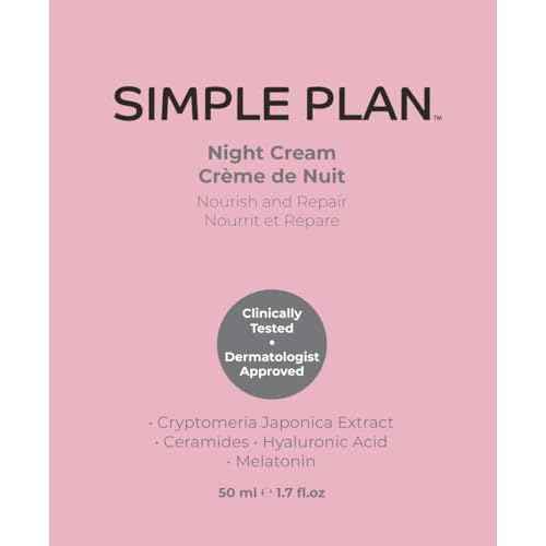 SIMPLE PLAN Night Cream - Hyaluronic Acid & Ceramides, fragrance-free, 50ML - for women & men