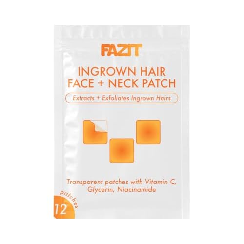 FAZIT Ingrown Hair Treatment Patch - Facial Hair Removal Pads for Beard Area