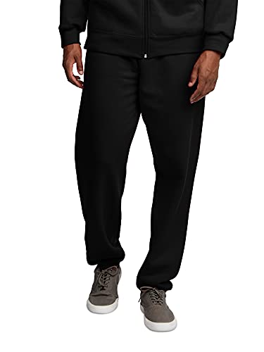 Fruit of the Loom Men's Eversoft Fleece Elastic Bottom Sweatpants with Pockets, Relaxed Fit, Moisture Wicking, Breathable, 12 Pack-Black, 3X-Large