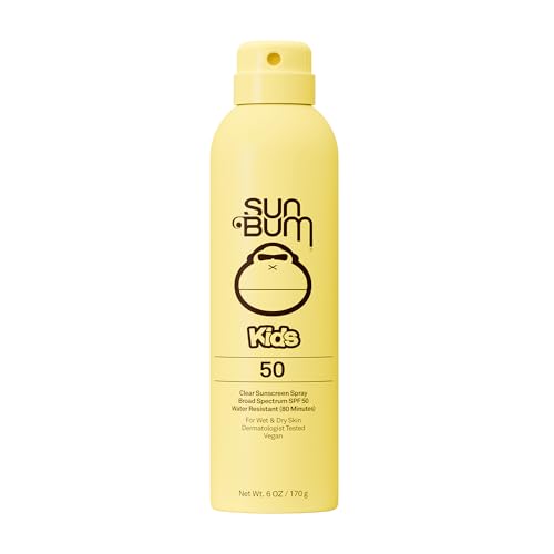 Sun Bum Kids SPF 50 Clear Sunscreen Spray 6 oz - Water-Resistant, Fragrance-Free