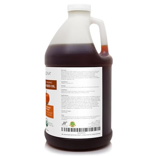 velona Pumpkin Seed Oil USDA Certified Organic - 64 Fl Oz | 100% Pure and Natural Carrier Oil | Unrefined, Cold Pressed | Cooking, Face, Hair, Body & Skin Care | Use Today - Enjoy Result