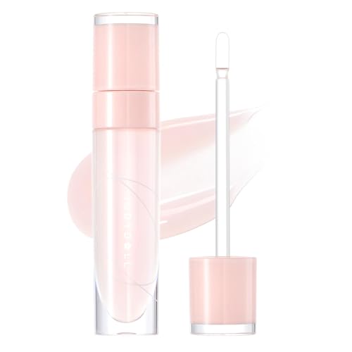 Peach Honey Lip Oil Gloss with Jojoba Oil - Hydrating Jelly Texture