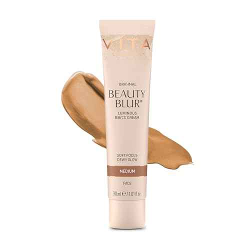 Vita Liberata Beauty Blur Face - Medium, BB Cream, Hydrating Skin Finish, Radiant Glow & Flawless Complexion, 1.01 fl oz