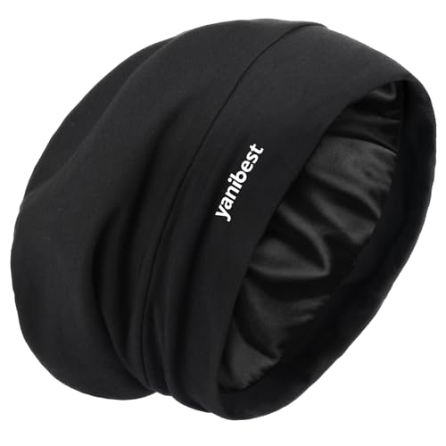 YANIBEST Slouchy Beanie Satin Lined Sleep Cap for Women Men