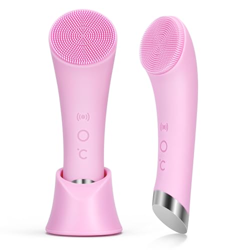PRITECH Rechargeable Facial Cleansing Brush with Heat Massage