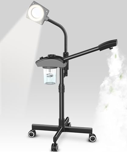 Professional Ionic Facial Steamer with 3X Magnifying Lamp