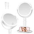 10X Magnifying Makeup Mirror with Lights, Rechargeable LED