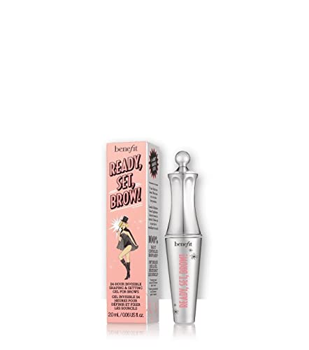 Benefit Ready Set Brow 24 Hour Invisible Shaping and Setting Clear Gel for Brows, 0.23 Ounce