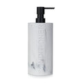 Conditioner Dispenser Luxurious Refillable Pump Bottle with Embossed Text, Durable Construction for Bathroom and Kitchen