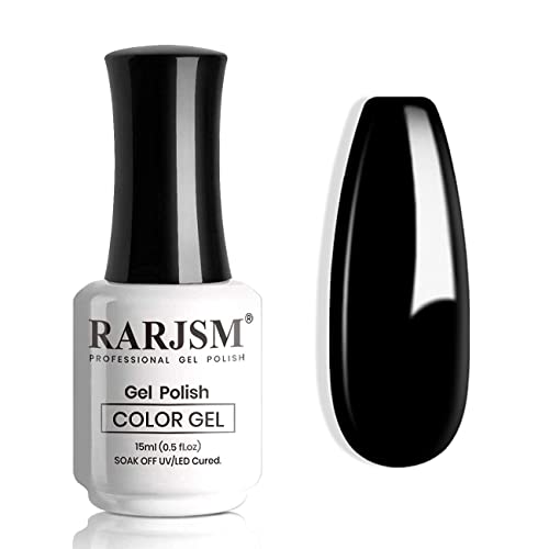 RARJSM Gel Polish 15ml Pure Black – RAR31 Variation, High Gloss Long Lasting UV/LED