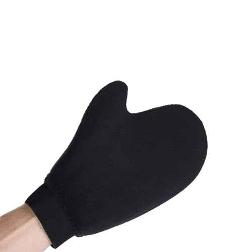 VNITT 2 IN 1 Self Tanning Mitt Applicator Kit Set - Self Tan Mitt, Glove and Brush for Face and Body, Hands, Legs (Black)
