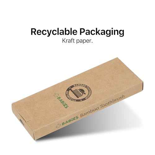 Sea Turtle Plant-Based Bristles, Ultra-Soft Bamboo Toothbrushes, Natural Toothbrush for Babies (4 Pack)