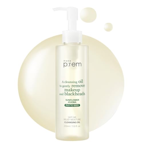 MAKE P:REM Safe Me Relief Moisture Cleansing Oil 7.1 fl oz - Gentle Deep Cleansing with Natural BHA