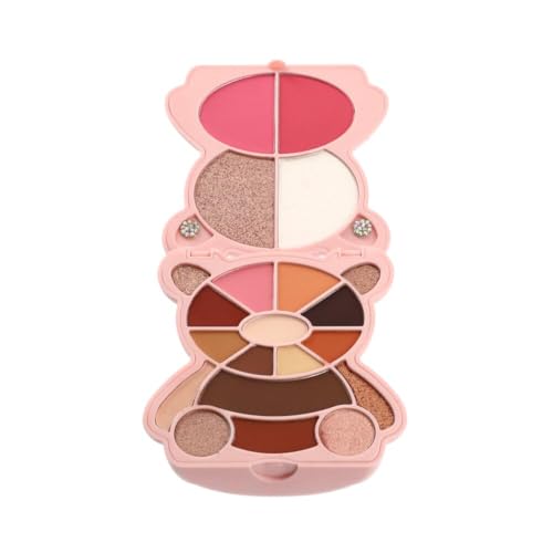 KimChiChic Beauty Teddy Kim Palette - 17 Playful Eyeshadows, 2 Blushes, 2 Highlighters, Cruelty Free Makeup Palette, Girlfriend Pink 1.09oz