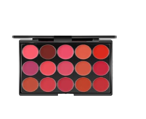 15-Color Waterproof Lip Palette - Buildable Matte Lipstick Set