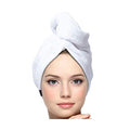 KEEPOZ Cotton Hair Towel Wrap with Button - Quick Dry