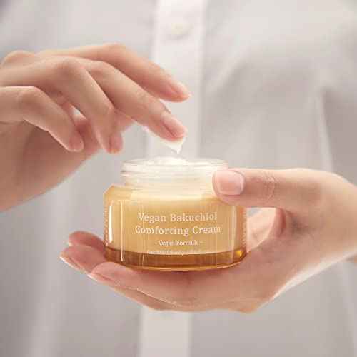Vegan Bakuchiol Comforting Cream, Gentle Retinol Alternative, 25% Shea Butter, Barrier Strengthening & Hydrating, Dew Drop Texture, 2.7 fl.oz