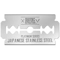 SHAVING REVOLUTION 100 Count Men's Safety Double Edge Razor Blades for Shaving - Platinum Japanese Stainless Steel Double Razor Shaving Blades for a Smooth, Precise and Clean Shave