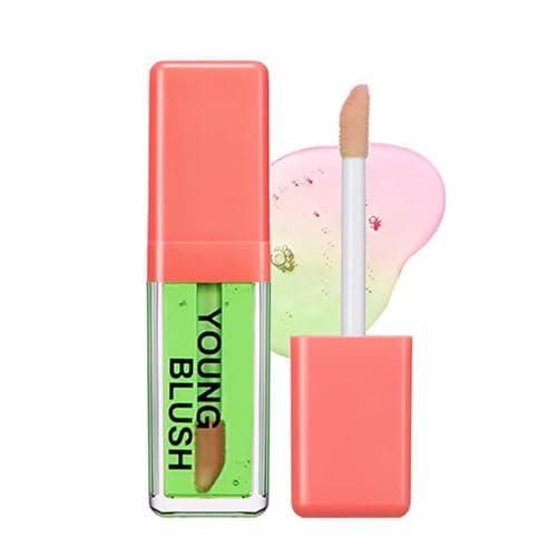 Color Changing Blush Oil, Skin's Natural PH Changing Blush for Dewy, Long-Wearing, Natural Flush, 6.5ml (01# Clear Green)