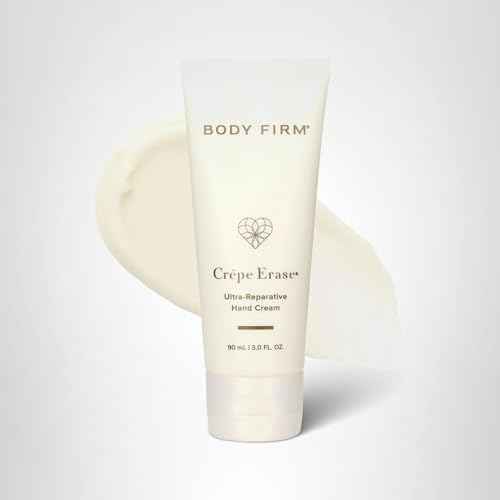 BODY FIRM Crepe Erase Ultra-Reparative Hand Cream, Anti-Aging Hand Treatment, Lotion with Moisturizing Shea Butter, Vitamin E and Squalane for Cracked, Dry Hands, Supports Wrinkle on Hands, 3 fl oz