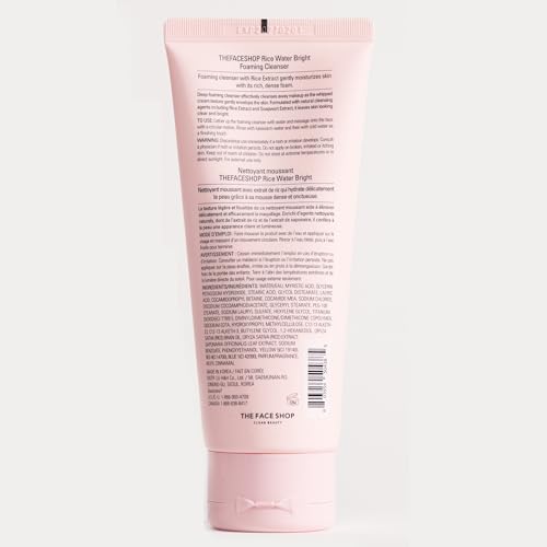 The Face Shop Rice Water Bright Foaming Cleanser 5 oz