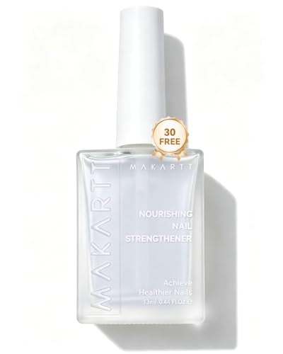 Makartt Keratin Nail Strengthener & Ridge Filler Base Coat, Clear 13ml