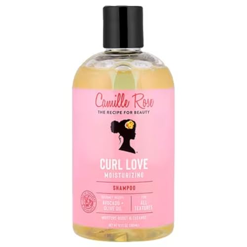 Camille Rose Curl Love Shampoo - Hydrating Cleanser with Olive & Avocado Oils, 12 fl oz