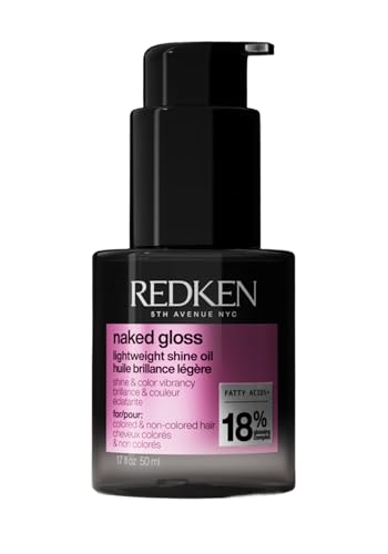 Redken Naked Gloss Shine Hair Oil - Lightweight Frizz Control & Heat Protectant