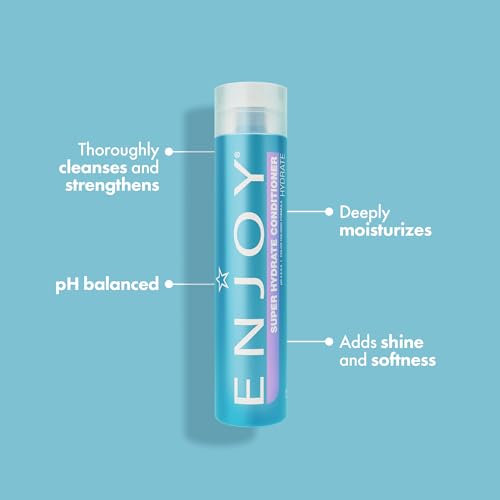 Enjoy Super Hydrate Conditioner, Anti-Frizz Deep Hydration for Weak, Dry, or Curly Hair, Moisture-Restoring Smoothing Formula, pH 4.5-5.5 | 33.8 Fl Oz