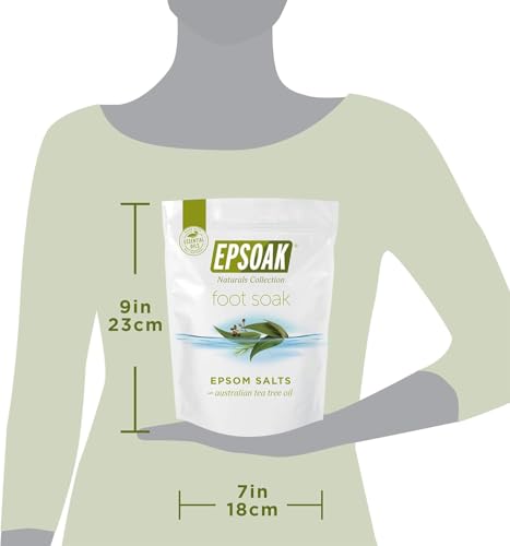 Epsoak 32oz Tea Tree Foot Soak with Epsom & Dead Sea Salts - USA Made