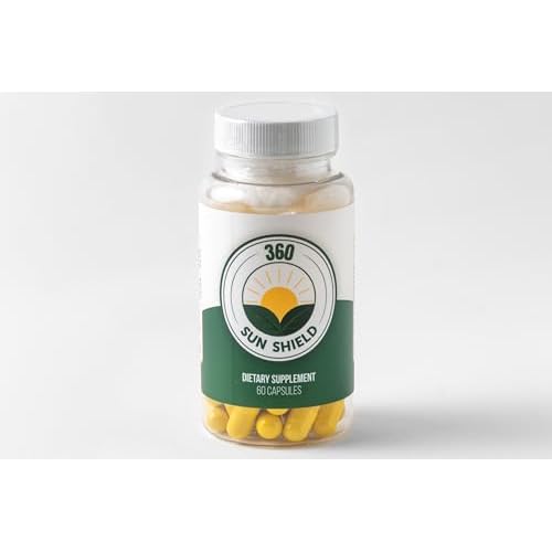 360 Sunshield Skin Care: All Natural Skin Defense of 240 mg of Polypodium Leucotomos + Proprietary Blend (30 Daily Servings)