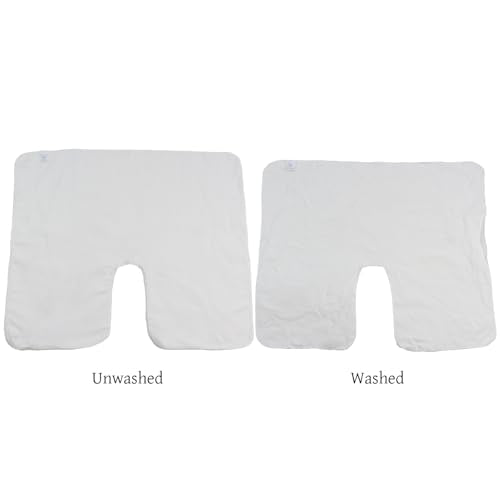 10 Pack Body Linen Organic Cotton Flannel Draped Face Cradle Covers Made in The USA. Thick, Soft, Large and no Lines on Clients Forehead. Faster Changing Between Clients ? White