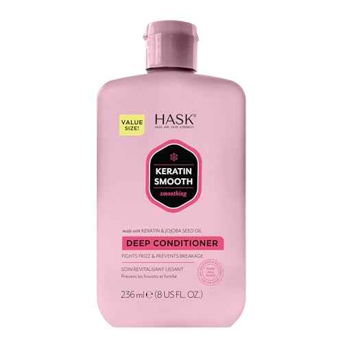 HASK Keratin Smoothing Deep Conditioner Treatment for all hair types, color safe, gluten free, sulfate free, paraben free - 8 Fl Oz