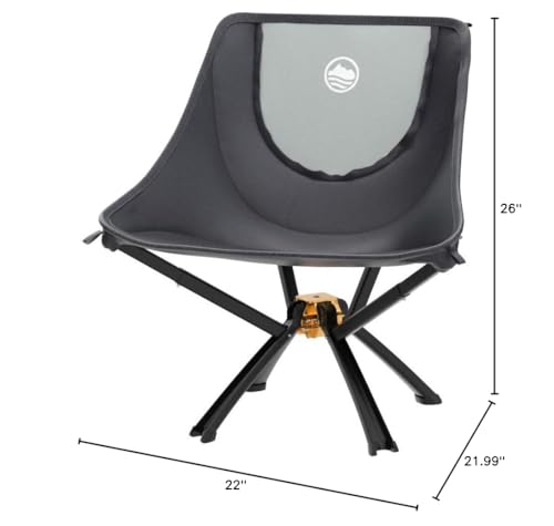 CLIQ Portable Camping Chair - Collapses to Size of Water Bottle - Lightweight Folding Chair for Camping - Outdoor Chair Supports 300 Lbs - Camp Chair Outdoor Adventures, Black