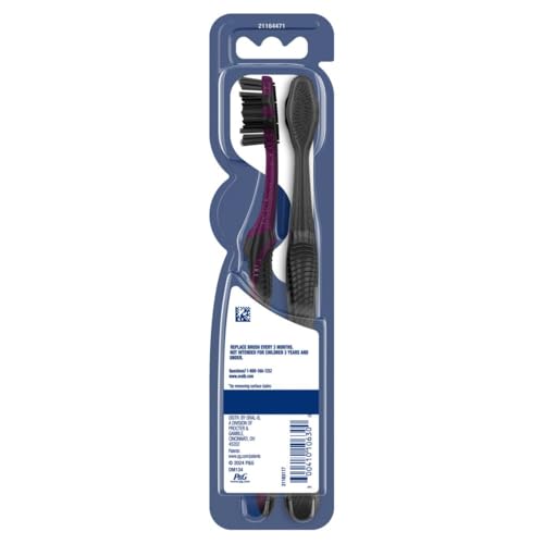 Oral-B 3D White Charcoal Manual Toothbrush 2-Pack, Medium