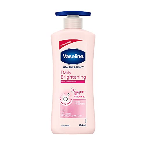 Vaseline Healthy Bright, Daily Brightening Daily Moisturizer, 400 ml, for Glowing Skin, with Vitamin B3, Visibly Radiant Skin in 2 Weeks, Lightweight.