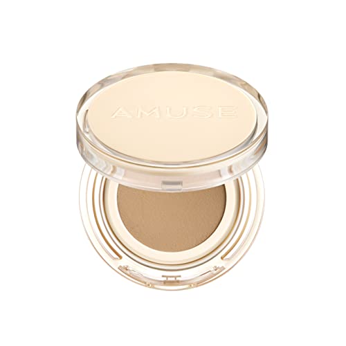 AMUSE Dew Jelly Vegan Cushion Foundation 04 TAN | dewy, glow, long-lasting, double coverage, clean beauty, lightweight, natural look, foundation for sensitive skin, hydrating cushion