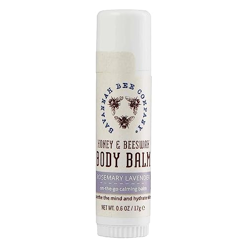 Savannah Bee Company Rosemary Lavender Moisturizing Body Balm Stick ? Nourishing Beeswax & Honey, Mess?Free Application