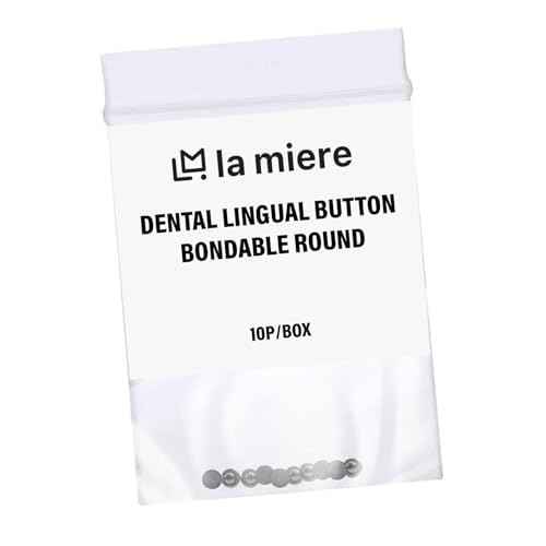 LA MIERE 10Pcs Dental Orthodontic Lingual Button Bondable Stainless Steel Round Base (Bondable Buttons Round)
