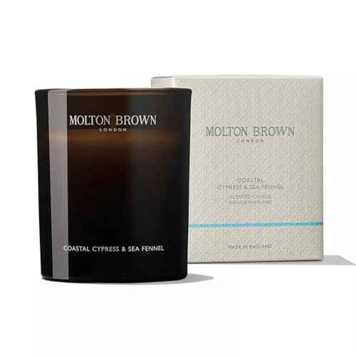 Molton Brown Coastal Cypress & Sea Fennel Signature Scented Single Wick Candle 6.07 oz.