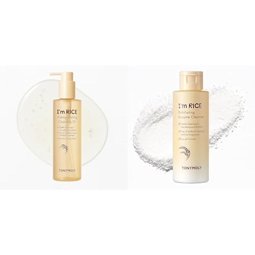 TONYMOLY I¡¯m Rice Makeup Melting Cleansing Oil and the I¡¯m Rice Daily Foaming Cleanser Bundle