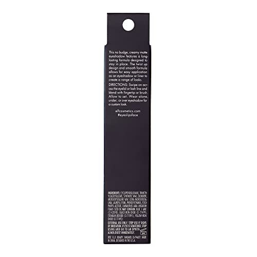 e.l.f. No Budge Matte Shadow Stick, One-Swipe Cream Eyeshadow Stick, Long-Wear & Crease Resistant, Matte Finish, Vegan & Cruelty-Free, Out Of Sight